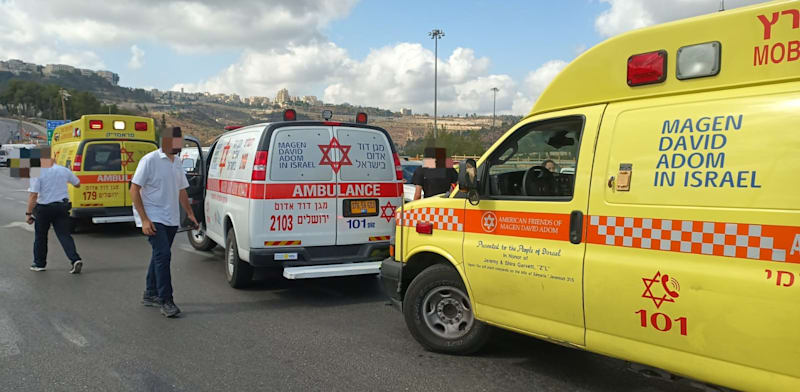 Scene of Jerusalem terror attach September 8, 2025  credit: Magen David Adom spokepserson